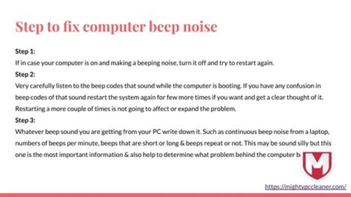 Why is my desktop making a beeping noise?