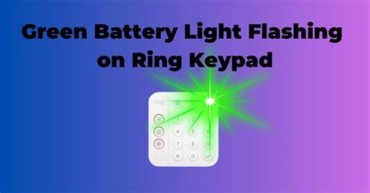Why is my keypad flashing green?