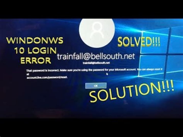 Why is my Password not working on Windows 10?