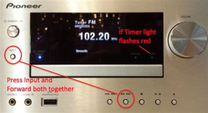 Why is my pioneer x-hm71 timer flash blinking?