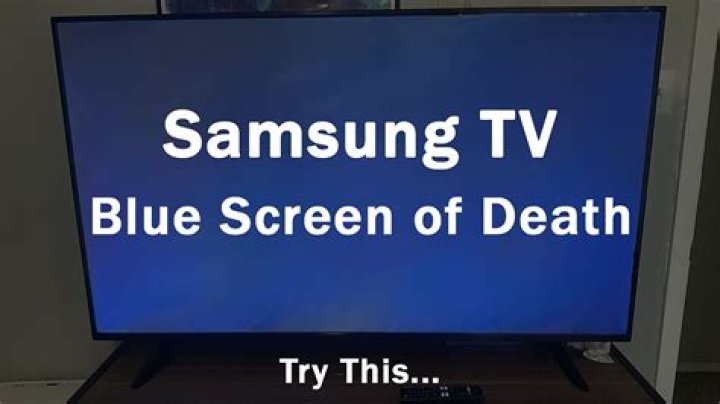 Why is my Samsung TV showing a blue screen?