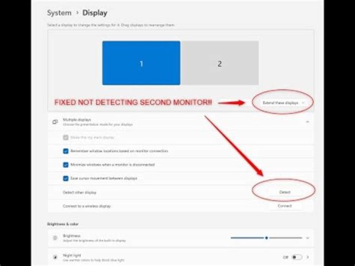 Why is my second display not working?