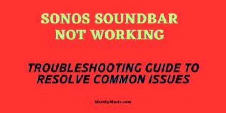 Why is my Sonos soundbar not working?