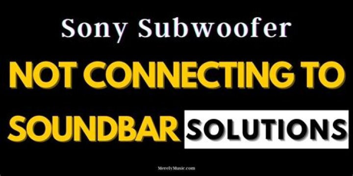 Why is my Sony subwoofer not turning on?