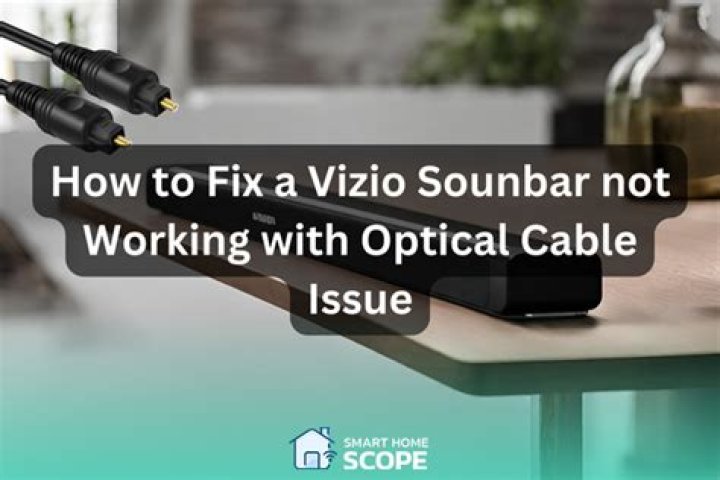 Why is my sound bar not working with optical cable?