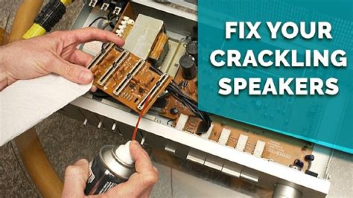 Why is my speaker making a crackling sound?