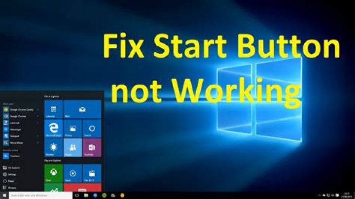 Why is my start menu not working in Windows 10?