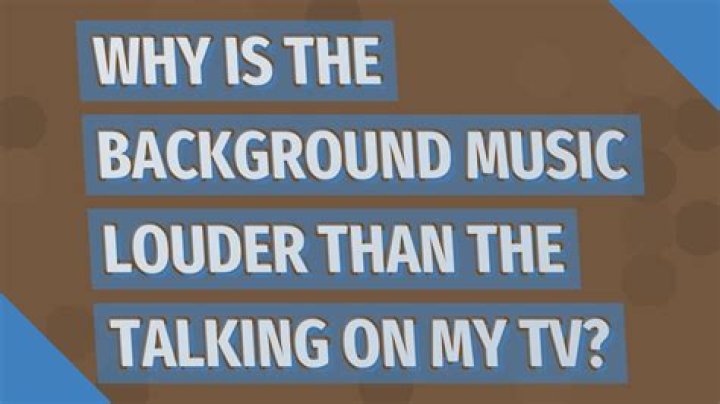 Why is the background music louder than the talking?