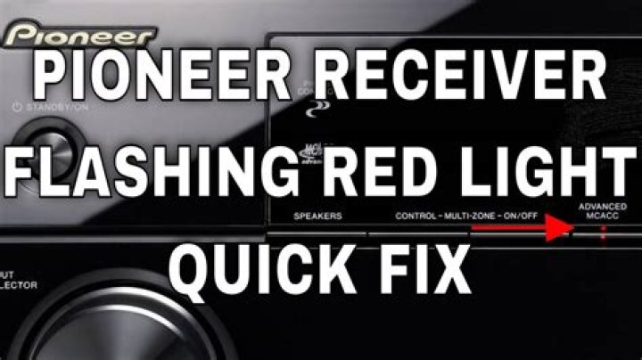 Why is the mcacc light blinking on my pioneer receiver?