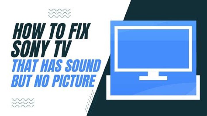 Why is there no picture on my Sony TV?