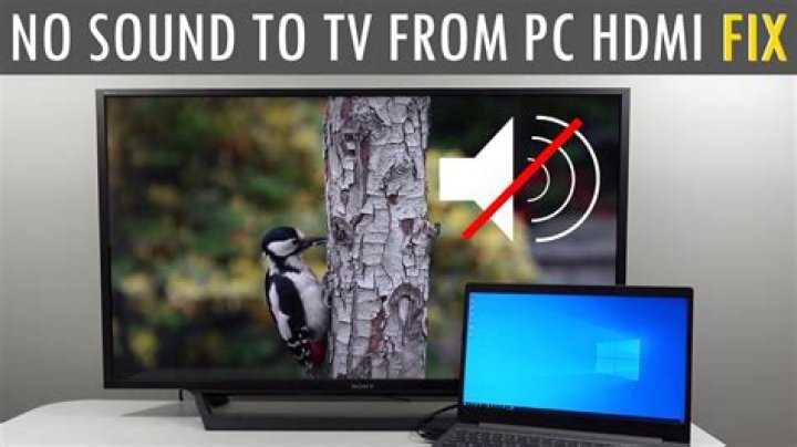 Why is there no Sound when I connect my laptop to the TV with HDMI?
